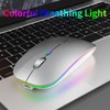 Uiosmuph LED Wireless Mouse, G12 Slim Rechargeable Silent Mouse, 2.4G