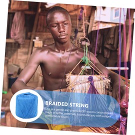 SEWACC 1roll Cotton Rope for DIY Crafts Soft and Macrame String Cotton Knitting Cord for Handmade Projects Blue Water-Soluble Yarn