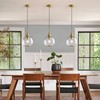 HAHZT Pendant Lights Kitchen Island: Brushed Gold Light Fixture Farmhouse
