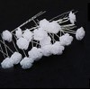 20PCS White Rose Flower Bridal U Shaped Metal Hair Pins