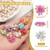 PATIKIL 20PCS Pearl Flower Buttons, Rhinestone Pearl Flower Buttons Embellishments