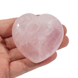 Lovionus89 Natural Rose Quartz Heart Love Chakra Stone,Polished Palm Crystals and Healing Stone (2.17 Inch)
