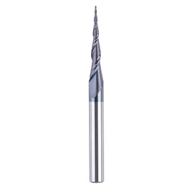 SpeTool 6mm Shank Ball Nose Router Bit, 0.25 Radius, CNC Engraving, Solid Carbide Tapered Milling Cutter, TiAlN Coated Spiral End Mill for 2D and 3D Carving