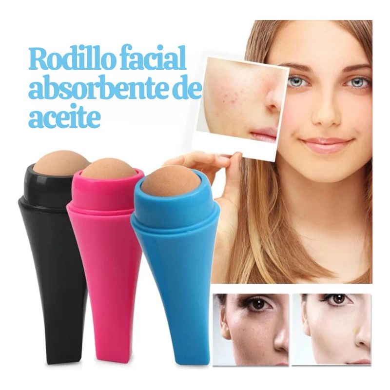 3pzs Piel Mate Rodillo+ Polvo+ 100 Papeles Absorbe Grasa F