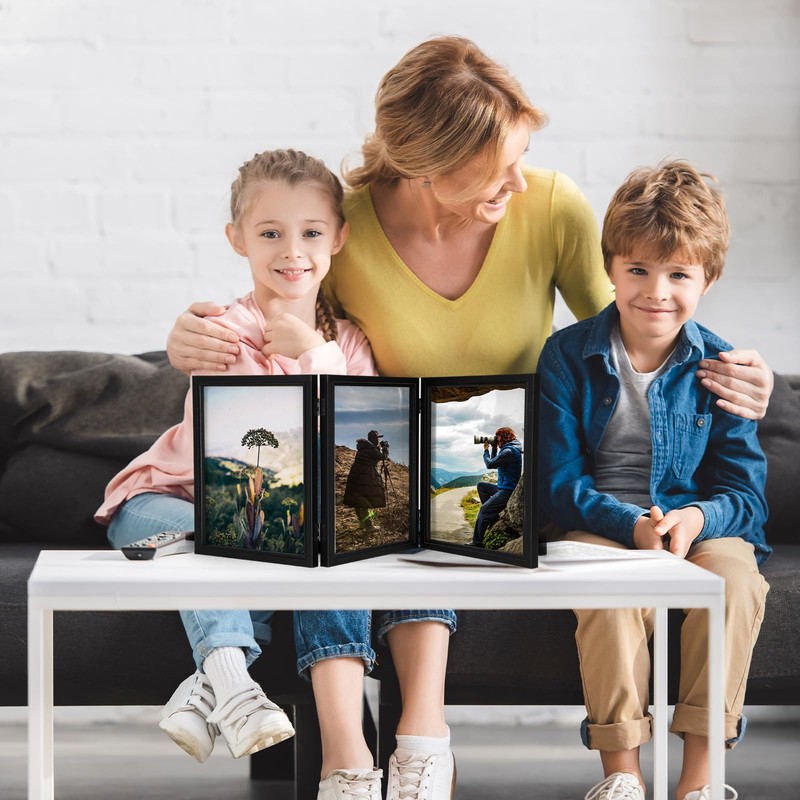 Sintuff 8 x 10 Picture Frames Hinged Fold Photos Frame