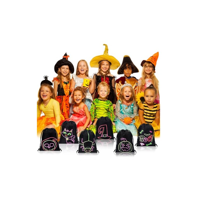 Honoson 24 Piezas Bolsas de Halloween 7.09 x 5.12 Pulgadas