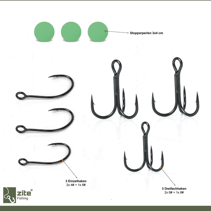 Zite Fishing Inline Spoon Set 13-Piece - Continuous Indicator Trout