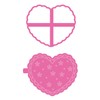 LissieLou Frilly Heart Cookie Cutter and Stamp Valentine's Day Icing