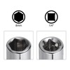 sourcing map 6-Point Shallow Socket, 1/4" Drive 2pcs 7mm Deep