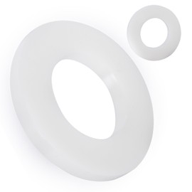 Topnorm24 - Washers Plastic White M8-50 Pieces DIN 125 Form A - ISO 7089 High-Quality Polyamide Washers Plastic Washers Nylon Washers Small Outer Diameter (50, M8)
