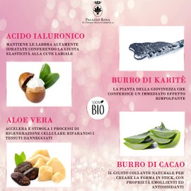 Palazzo Rosa - Lippenfüller mit Hyaluronsäure, reiner Sheabutter und Aloe Vera - Lippenfüller für einen volumengebenden und feuchtigkeitsspendenden Effekt, 5 ml.