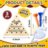 3 Packs Wooden Triangle Peg Games Triangle Wooden Board Game