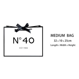 ANFENG 40th Birthday Keepsake Gift Vintage Bag for Women 1984 Mom Anniversary Novelty 40 Year Old Party Paper Bags Shopping Idea (Medium Size)