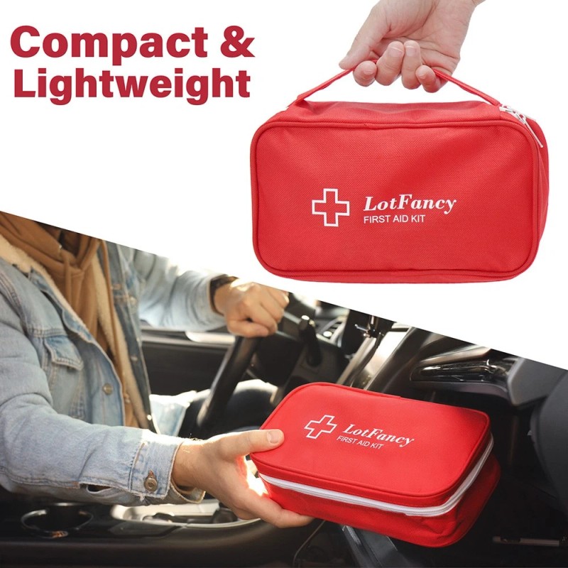 LotFancy 134PCS First Aid Kit Bag Multi Purpose Emergency Survival