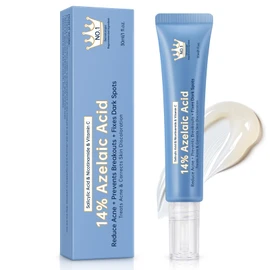 Azelaic Acid face serum cream for Redness Relief,Dark Spots,Azelaic Acid Acne Cream with Niacinamide & Vitamin C,Acid 14% Facial Serum Balance Excess Sebum & Soothe Irritation,30ml