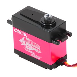 GIXCEL 40KG High Torque Digital RC Servo, Waterproof Metal Gear 180 Degree RC Servo with 25T Arm for 1/10 Scale RC Crawler TRX4 SCX10 VS4-10 GEN7 GEN8 D90 Upgrades