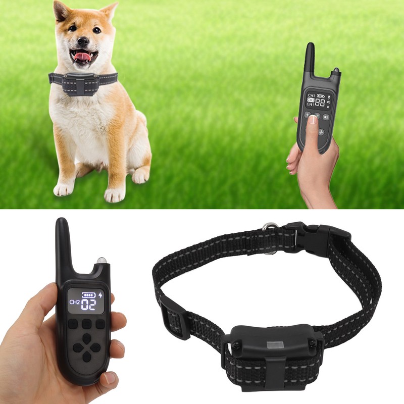 Dog Bark Collar Remote Control Rechargeable Smart IP7 Waterproof Pet