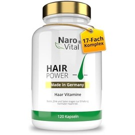 NaroVital Hair Power Hair Vitamins, High Dosage with Biotin, Zinc, Selenium, OPC, Millet Extract (Rich in Silicon and Silica), 120 Capsules (2 Months) for Hair & Beard Growth