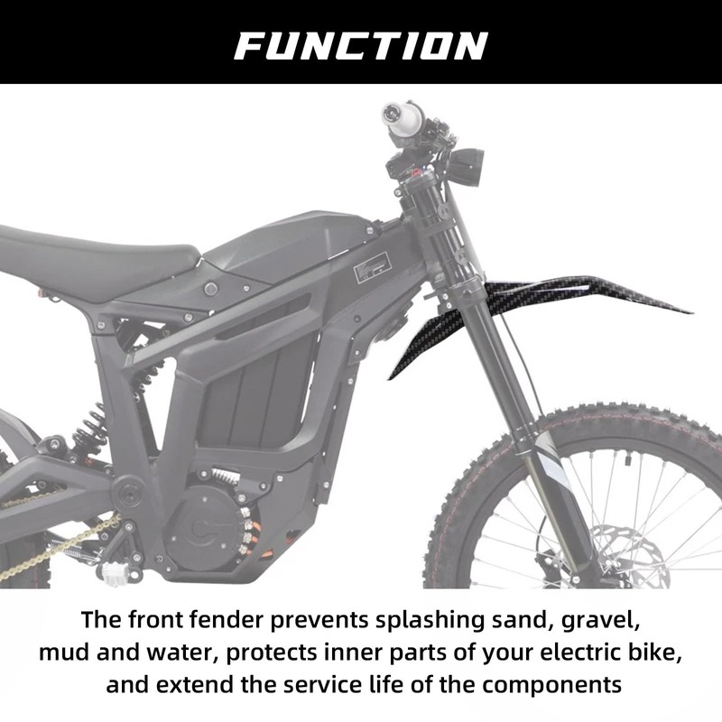 CHANGCHENG Motorcycle Front Fender Talaria Mud Guard Protector Carbon Fiber