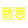 JUST RIDE Motocross Number Plate Replica Decal Stickers YZ