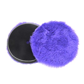 DUZFOREI 2Pcs 6" /150mm Wool Cutting Pads, Wool Polishing Pads, Wool Buffing and Polishing Pad Set, Purple, for Car Polishing