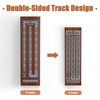 Wooden Cribbage Board Game Set, Double-Sided 3 and 4 Track