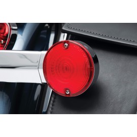 Kuryakyn 2940 Motorcycle Lighting Accessory: LuminEZ LED Rear Turn Signal Inserts for Harley Davidson Motorcycles, Red, 3-1/4" Flat, 1 Pair