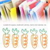 100Pcs Carrot Paper Clips Carrot Style Electroplated Metal Nonslip Rustproof