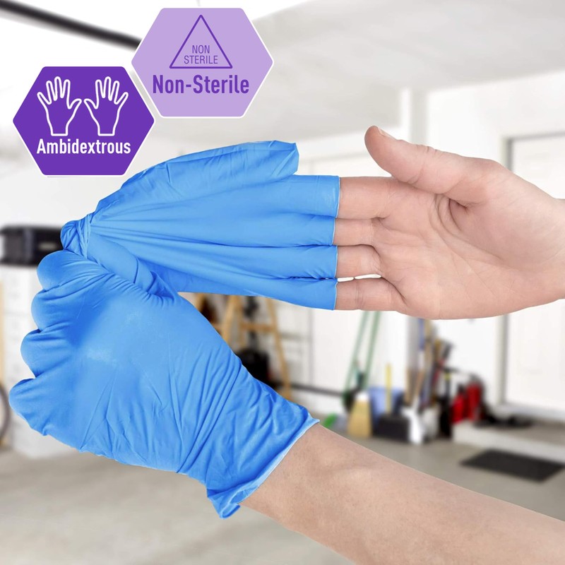 MED PRIDE Disposable Multipurpose Hand Protection Nitrile-Vinyl Blend Exam Gloves,