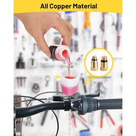 CHUMXINY Brake Bleed Kit for Tektro-TRP Hydraulic Brakes, Includes 120ml of Mineral Brake Fluid, Clear Funnel and Metal Connecto