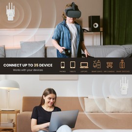 Tongyu 300Mbps WiFi Repeater/Extender Signal Booster for Home and Outdoor,Full Coverage 5000 sq.ft and 35 Devices WiFi Range Extender,with Repeater,Ap,Router 3-in-1 Function