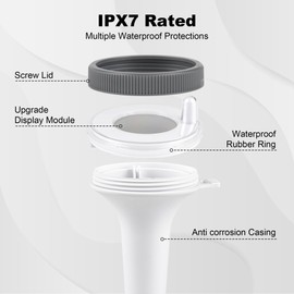 Wireless Pool Thermometer Floating IBS-P01R Easy Read Remote Pool Thermometer Temperature Meter for Outdoor Indoor Swimming Pools, Spas, Bath Water, Hot Tubs and Ponds