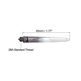 PATIKIL 45mm Dart Shafts, Medium 2BA Thread Nylon Dart Stems Dart Accessories for Steel Tip - 9 Pack (White, Black)