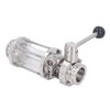 Sanitary Butterfly Clamp Valve with Silicone Washer Stainless Steel Clamp
