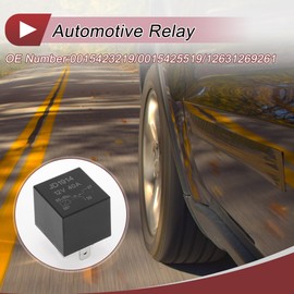 HEROFFIX 2Pcs Automotive 5 Pins Fuel Pump Relay for Land Rover Range Rover 87-95 No.0015423219/0015425519/12631269261/12631710726/AFU2913L 12V 30/40A Black