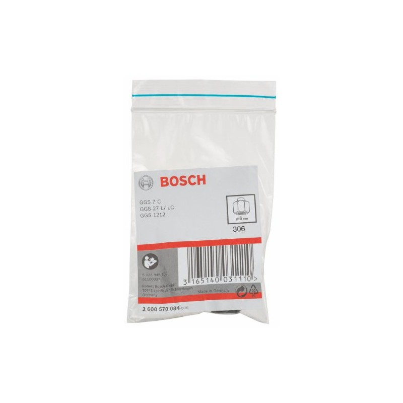 Bosch 2608570084 Collet with Locking Nut for Bosch Straight Grinders
