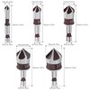 ChgImposs 5PCS Countersink Drill Bit Set, High Speed Steel Countersink
