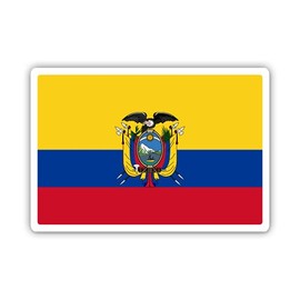 Squiddy Ecuador Flag Country Pride - Vinyl Sticker Decal for Phone, Laptop, Water Bottle (3" Wide)