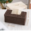Rattan Woven Tissue Holder - Decorative Rectangular Tissue Box Cover