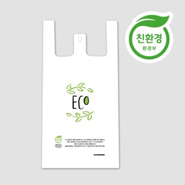 Real-life eco-friendly biodegradable plastic bags (small) 100 sheets / 친실사 친환경 생분해 비닐봉투 (소) 100매