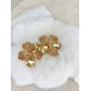 MMonesu Crystal Flower Bib Statement Necklace Set Chunky Champagne Diamond