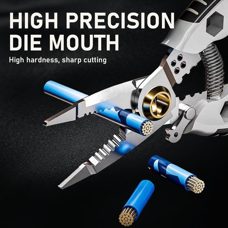 RYHHH Professional Crimping Pliers, 9 in 1 Multifunction Wire Stripper,