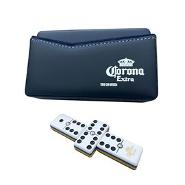 Domino Corona Extra Profesional Fondo Azul en Estuche de Dos Piezas