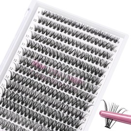 280 Pcs Wimpern Einzeln DIY Einzelne Wimpern für Wimpernverlängerung Wimpernbüschel Cluster Individual Lashes 30D-D-0.07-9-15mix