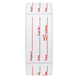 Hybsk 500pcs Freezer Labels for Food Storage Removable FIFO Use by Food Preparation Stickers Prep Date 1 x 2 Inch Labels (Red)