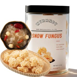 White Snow Fungus – (3.5 oz) | Sealed Jar | Easy Storage | Whole Plant, Rootless | Ideal for Desserts, Soups, and Cooking | Dried Snow Fungus |椴木小银耳，雪耳。