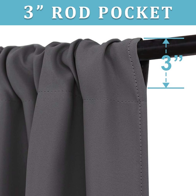 RYB HOME Blackout Curtains for Kitchen, Over Sink Privacy Curtains