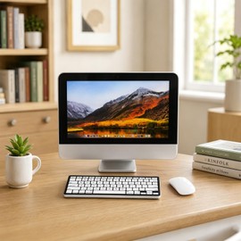 1:12 Scale Miniature Desktop Computer Set, Mini Monitor with Keyboard and Mouse, Simulation Office Desk Decor for Model House, Diorama, Miniature Study Room Display