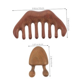 OATIPHO Sandalwood Massage Tool Natural Wooden Facial Scalp Massager for Home Travel Comfortable Wide Tooth Design for Neck Shoulders Arms for All Skin