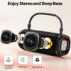 Portable Karaoke Machine, Bluetooth Speaker with Microphone, Three Echo Levels,